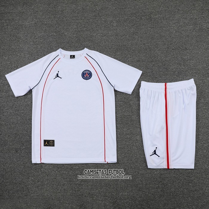 Chandal del Paris Saint-Germain Jordan Manga Corta 2022/2023 Blanco - Pantalon Corto